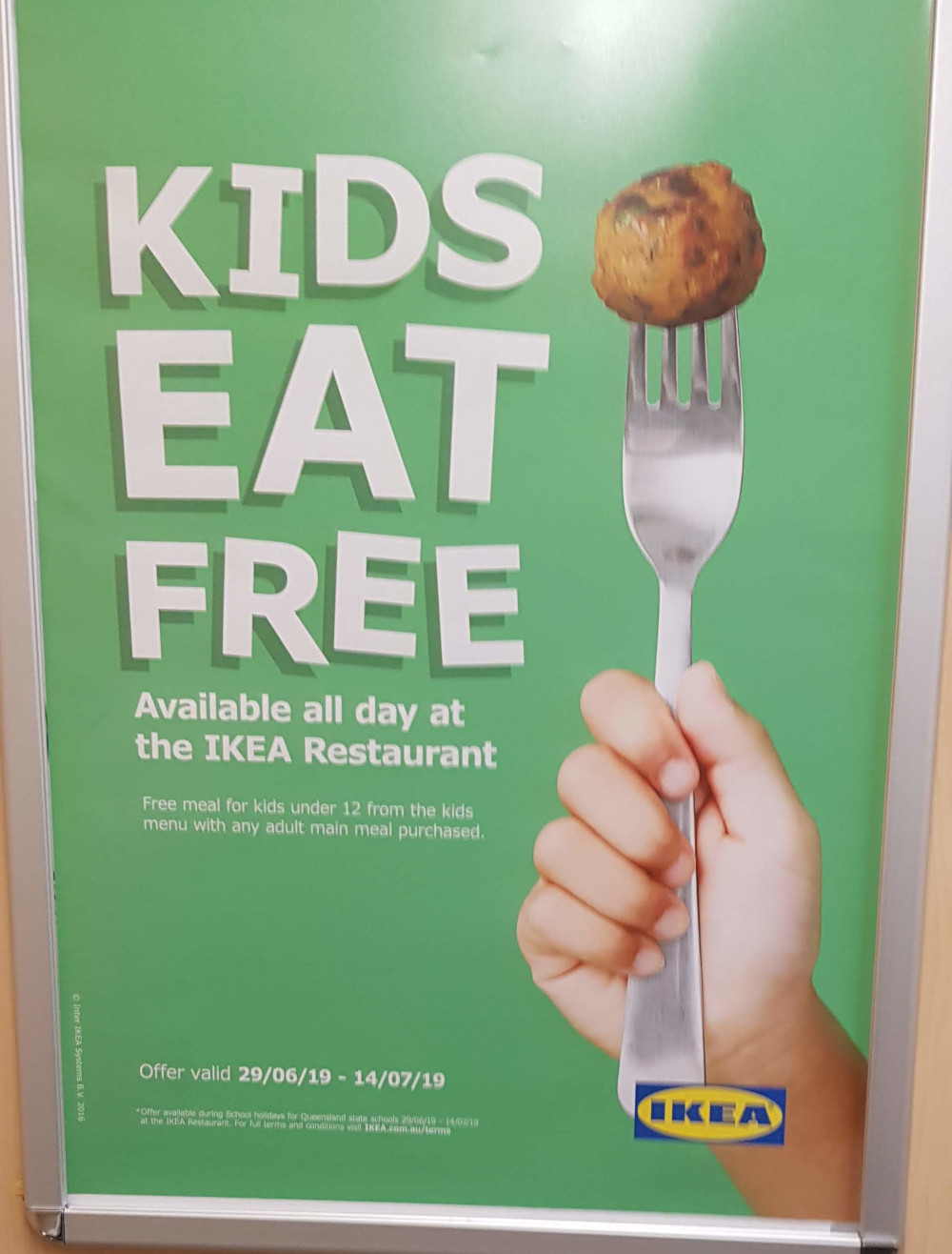 IKEA同小朋友免費吃飯